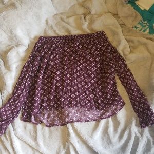 3 flowery print medium long sleeve shirts